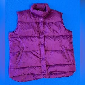 Cabelas Goose Down Puffer Vest Womens Sz L Purple EUC